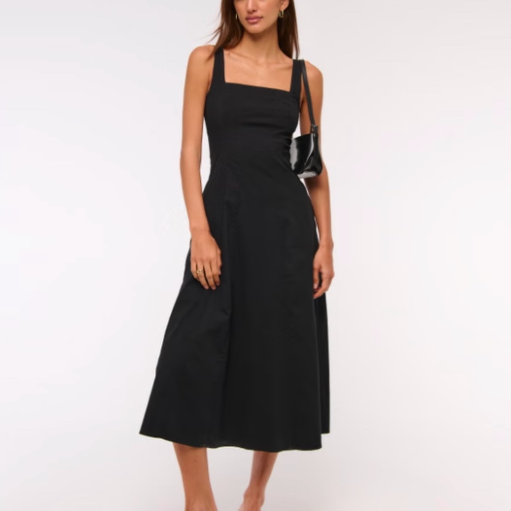 The A&F Mila Midi Dress Black Medium NWT
